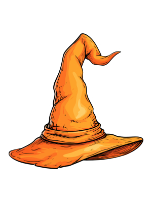 Orange Witches Hat - 143