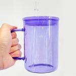 Purple Mug with Straw