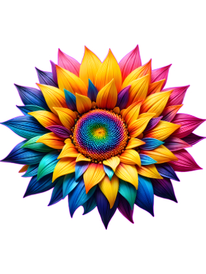 Rainbow Sunflower - 143