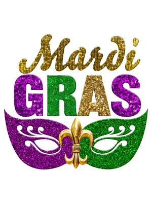 Mardi Gras - Glitter Mask - 143