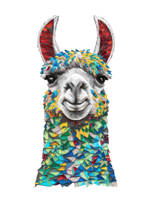 Stained Glass Llama - 143