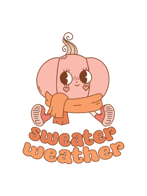 Sweater Weather - Cartoon Pumpkin - 143