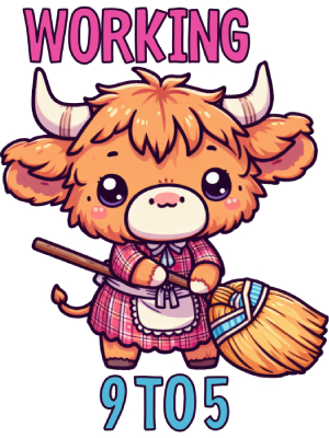 Working 9 to 5 - Highland Cow - 143